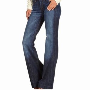 7 For All Mankind Dojo Dark Wide Leg Jeans Size 27
